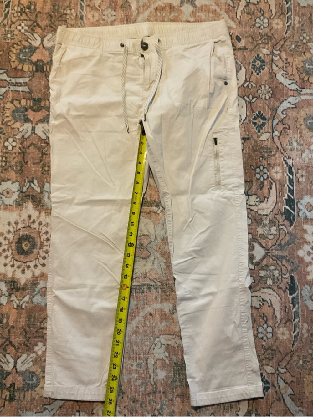 Vuori Cream Drawstring Track Pants